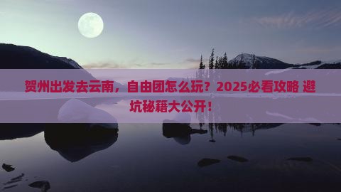 贺州到云南自由团