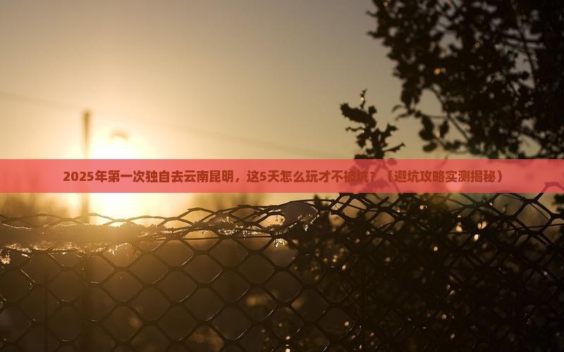 湘潭到云南昆明个人游
