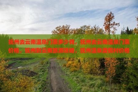 抚州去云南温泉门票