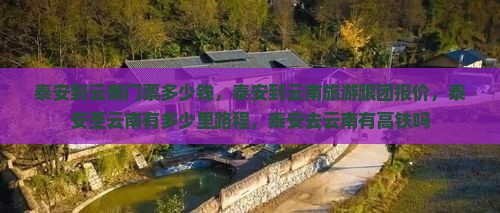 泰安到云南门票