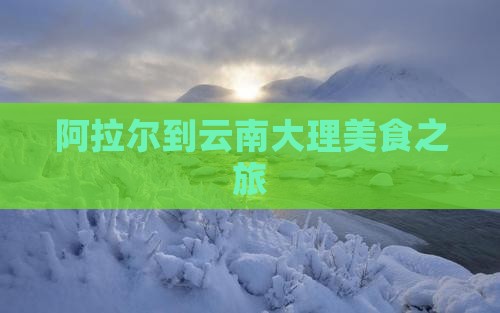 阿拉尔到云南大理旅游小吃