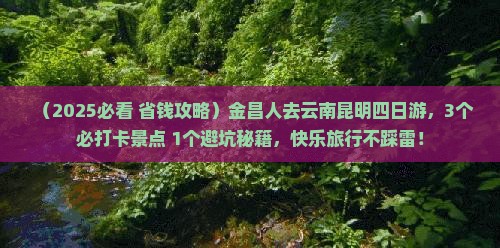 金昌去云南昆明四日游