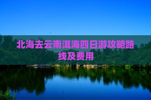 北海去云南洱海四日游