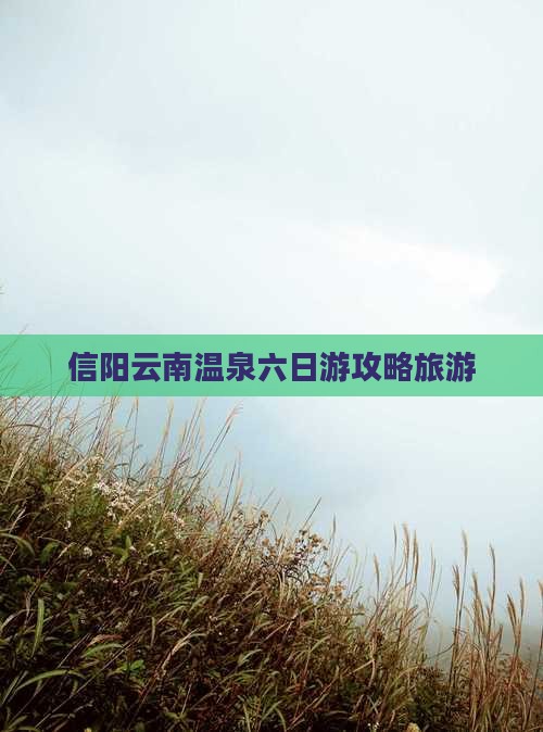 信阳去云南温泉六日游