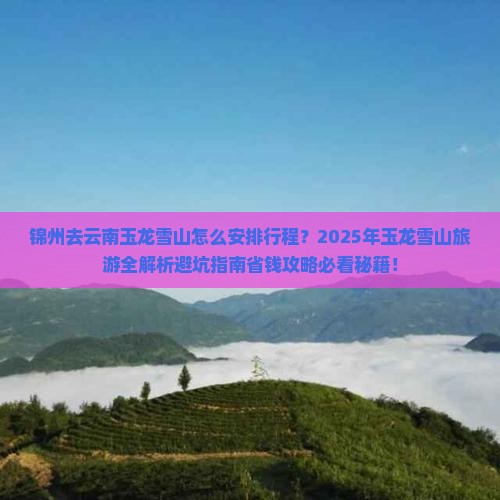 锦州去云南玉龙雪山旅行社