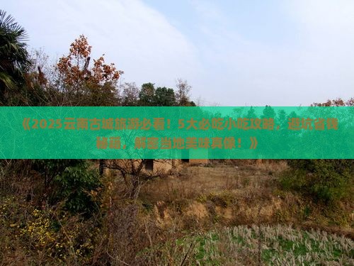 八月去云南古城旅游小吃