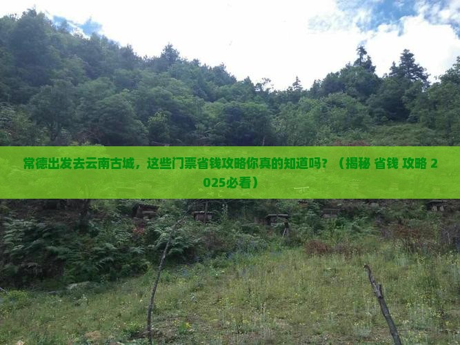 常德去云南古城门票