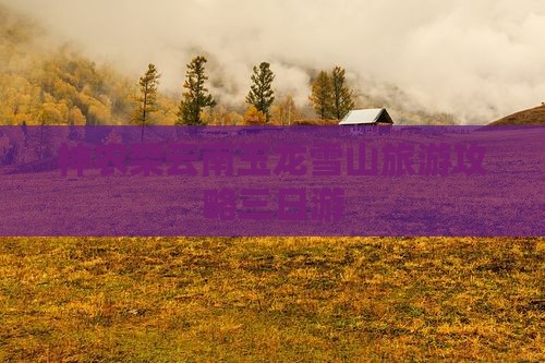 神农架到云南玉龙雪山三日游
