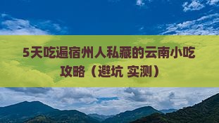宿州去云南旅游小吃