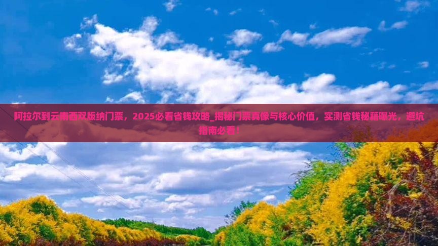 阿拉尔到云南西双版纳门票