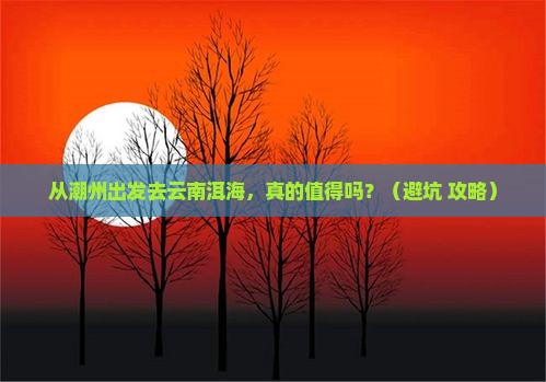 潮州去云南洱海个人游