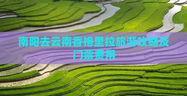 南阳去云南香格里拉门票