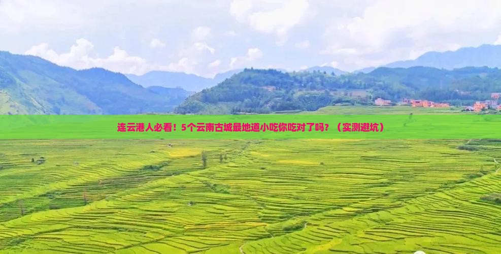 连云港去云南古城旅游小吃