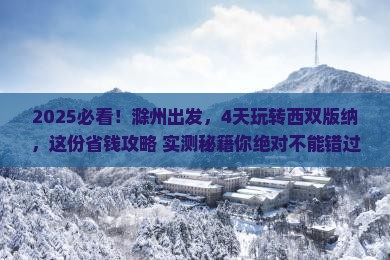 滁州到云南西双版纳四日游