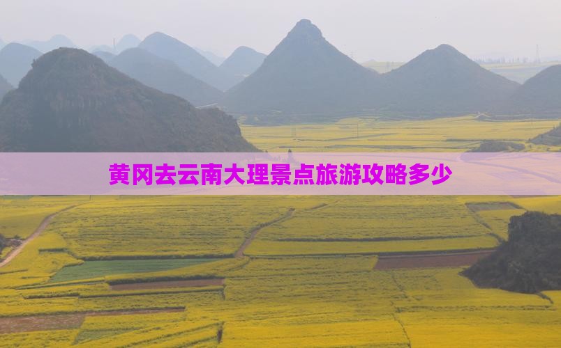 黄冈去云南大理门票