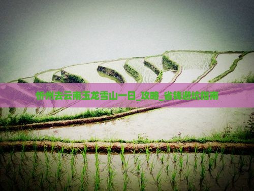 忻州去云南玉龙雪山一日