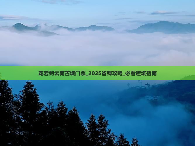 龙岩到云南古城门票