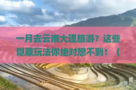 一月去云南大理旅游