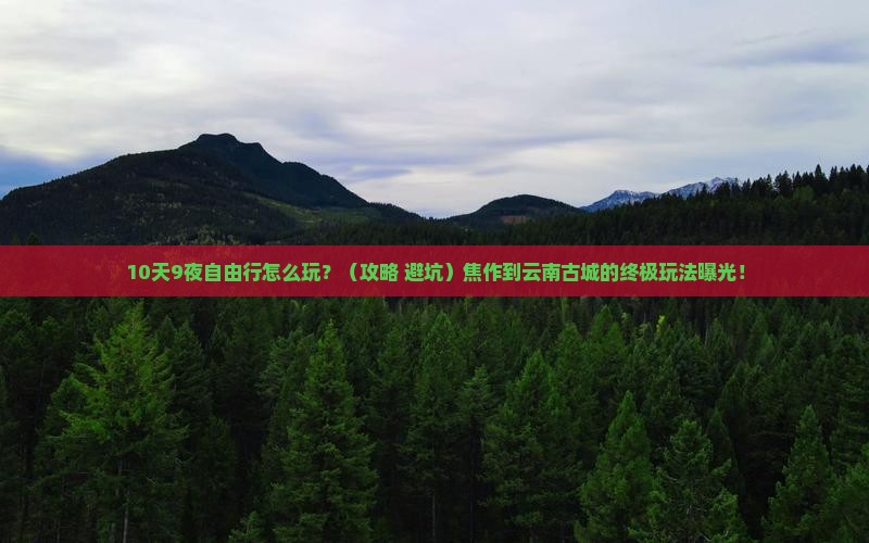 焦作到云南古城自由行 焦作到云南古城自由行