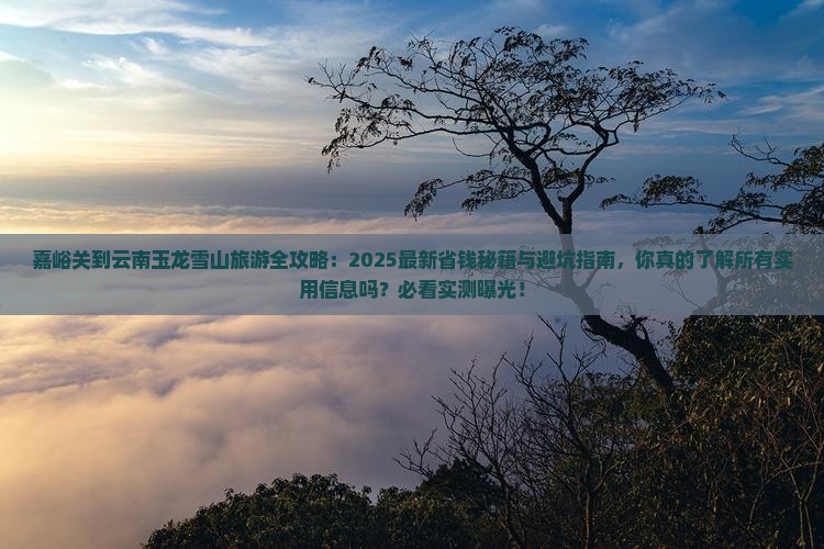 嘉峪关到云南玉龙雪山旅游