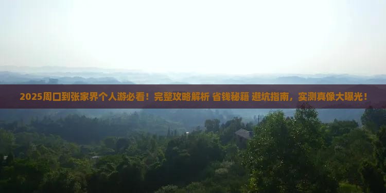 周口到张家界个人游