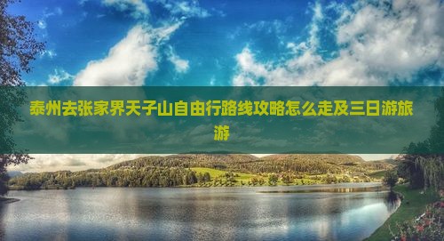 泰州去张家界天子山自由行