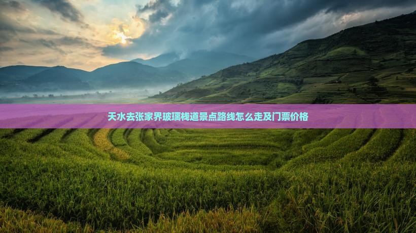 天水去张家界玻璃栈道景点
