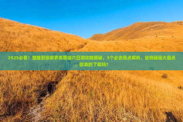 楚雄到张家界芙蓉镇六日游