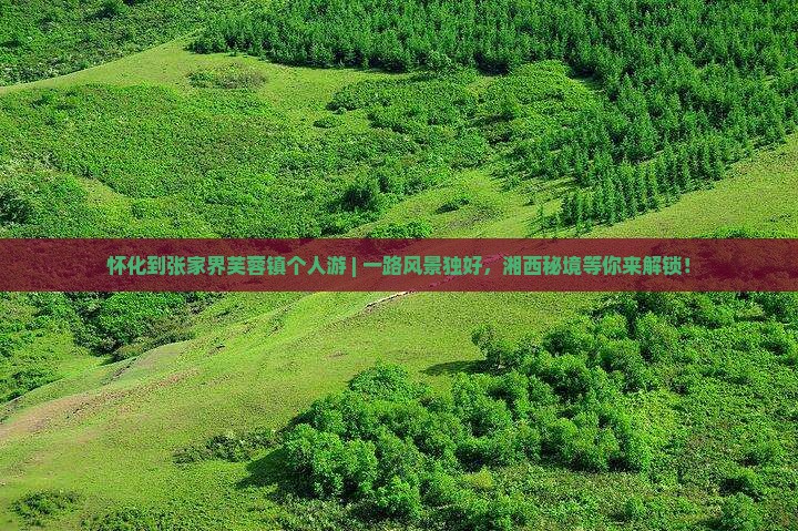 怀化到张家界芙蓉镇个人游