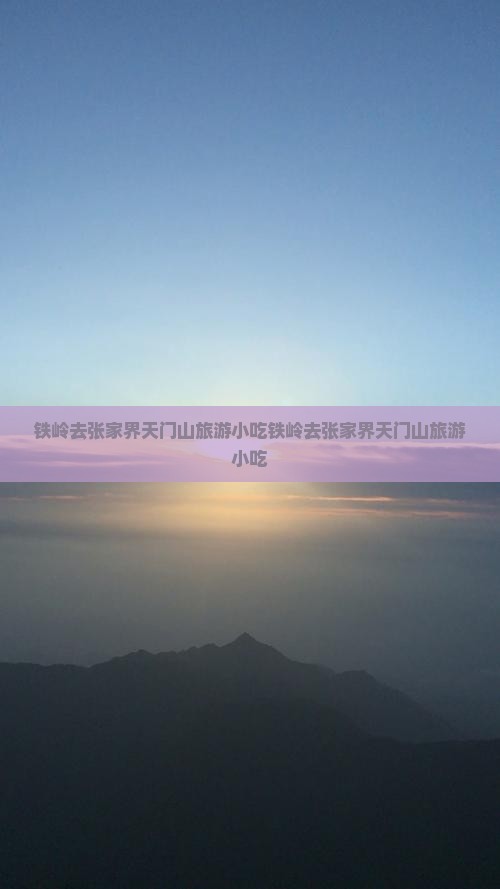 铁岭去张家界天门山旅游小吃