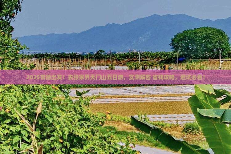 常德去张家界天门山五日游