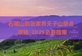 石嘴山到张家界天子山景点
