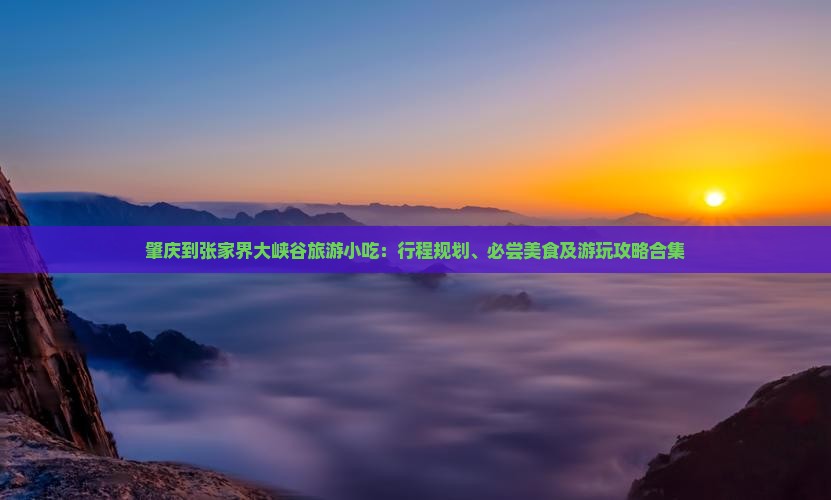 肇庆到张家界大峡谷旅游小吃