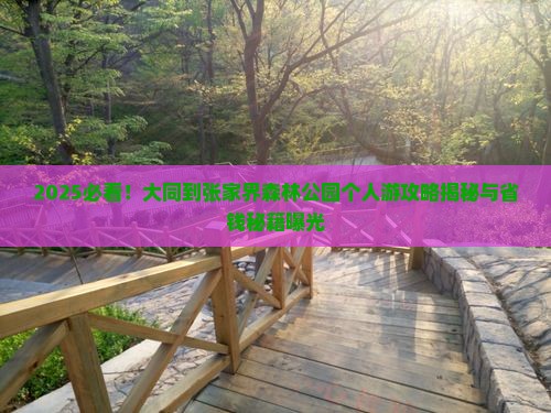 大同到张家界森林公园个人游
