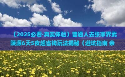 永新去张家界武陵源六日游