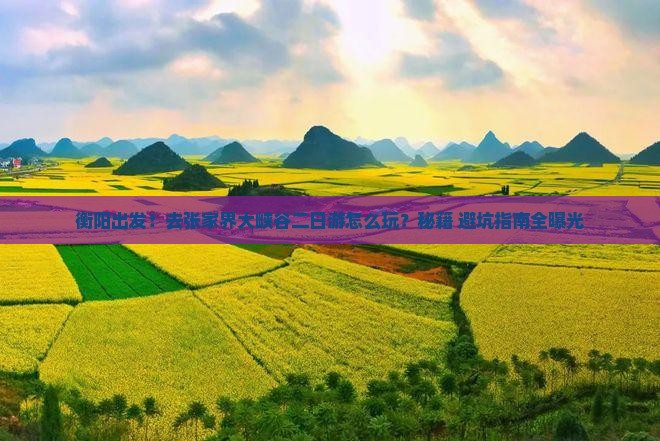 衡阳去张家界大峡谷二日游