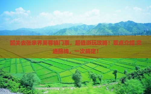 韶关去张家界芙蓉镇门票