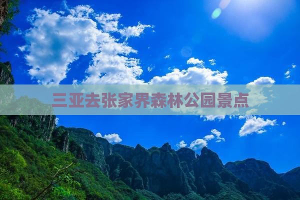 三亚去张家界森林公园景点