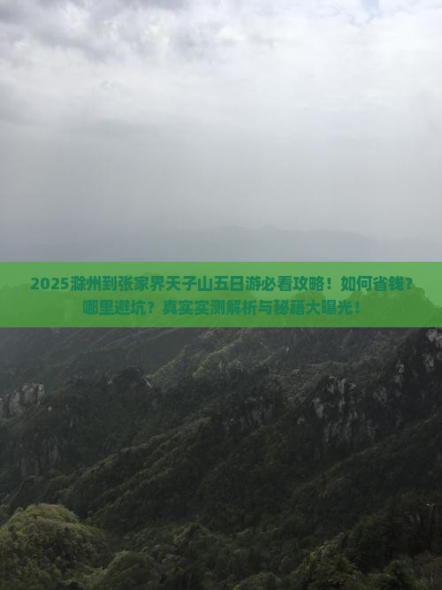 滁州到张家界天子山五日游