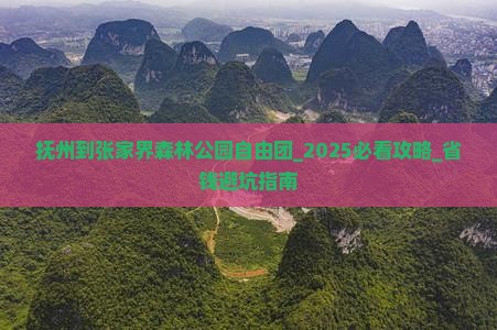 抚州到张家界森林公园自由团