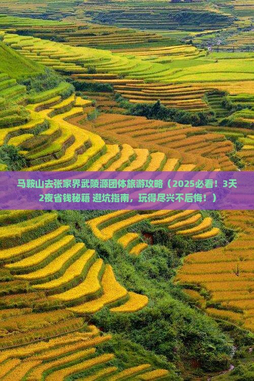 马鞍山去张家界武陵源团体旅游