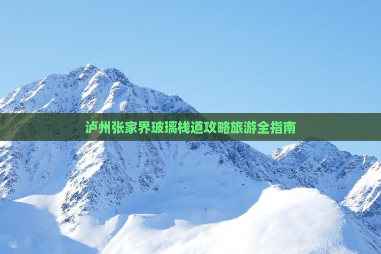 泸州去张家界玻璃栈道哪里玩