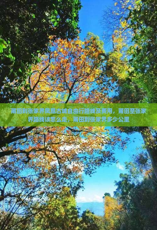 莆田到张家界凤凰古城自由行