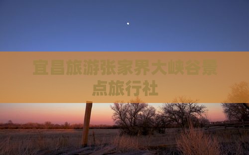 宜昌去张家界大峡谷旅行社