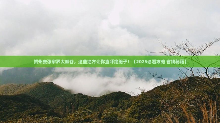 贺州去张家界大峡谷必去地