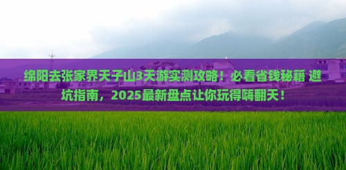 绵阳去张家界天子山攻略