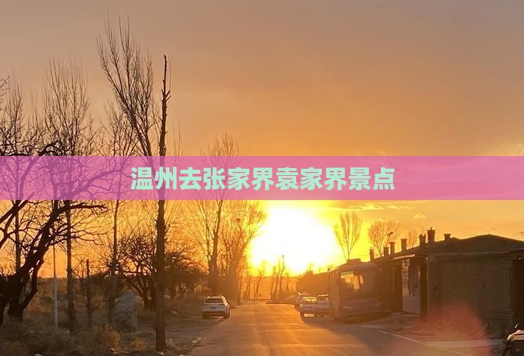 温州去张家界袁家界景点