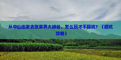 中山到张家界大峡谷景点