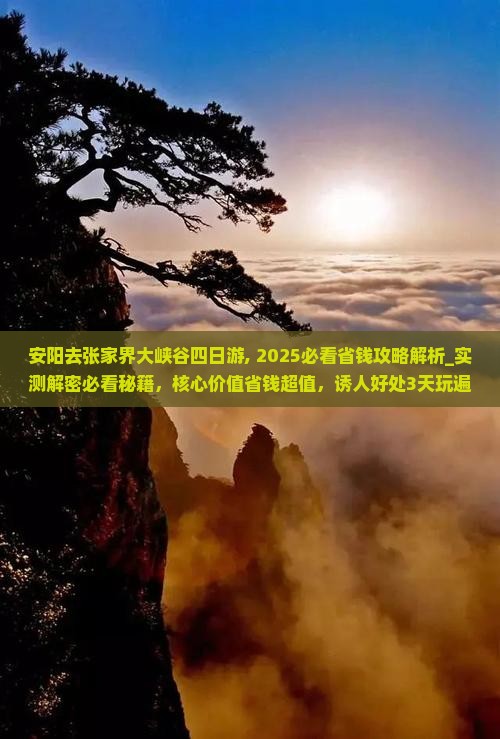 安阳去张家界大峡谷四日游
