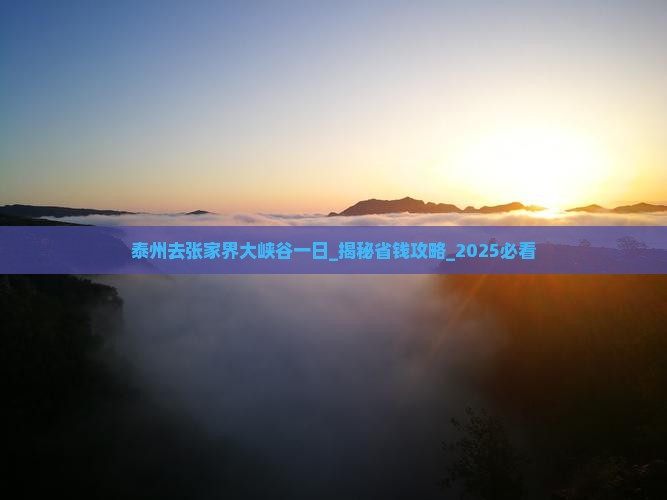 泰州去张家界大峡谷一日